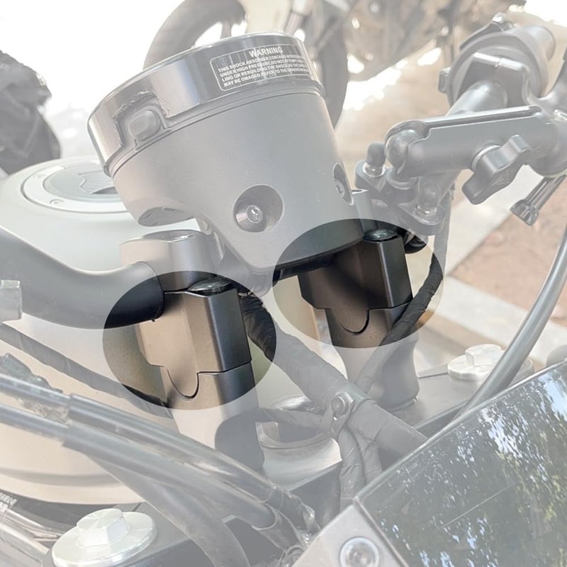 EKSED Rebel 1100 Accessories, Motorcycle Handlebar Riser Extension for Rebel CMX 1100 Rebel1100 CMX1100 2021-2025, Aluminum Handlebar Raiser Adapter Relocation Lift Mount Clamp, Improved Riding Comfort - Image 2